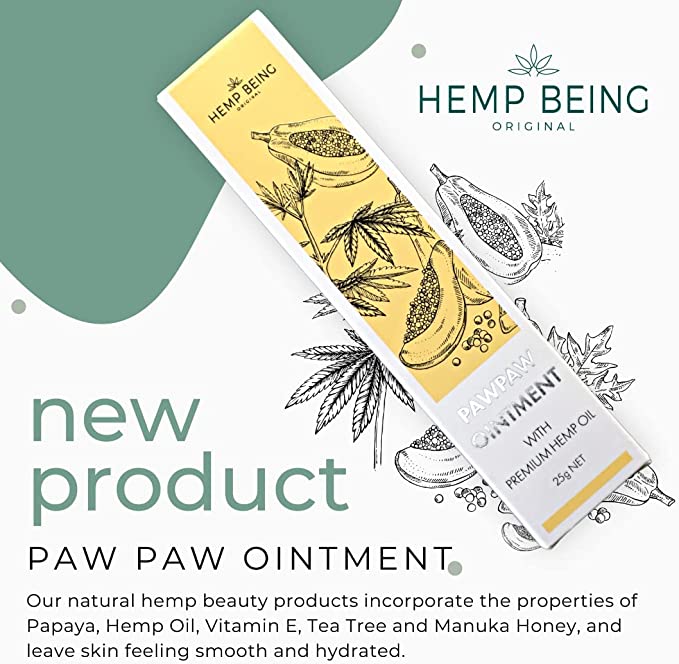 HempBeing Original Pawpaw Ointment with Premium Hemp Oil 25g